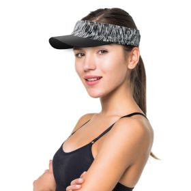 Black Zebra Visor Hats for Women and Men, One Size. Stretchable Women Visor Hats for Summer with Elastic Band