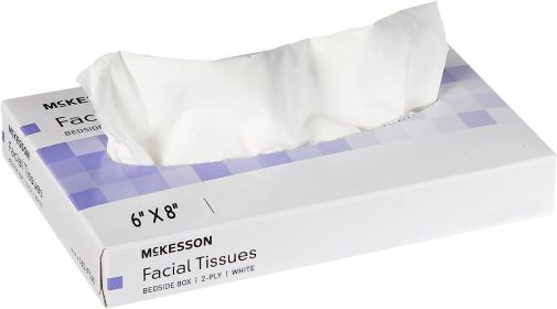 Facial Tissue. Pack of 6480 Tissue Paper 6" x 8" White 2-Ply Ultra-Soft Tissue Standard Size 90 Sheets Bathroom Tissue for Home; Offices; Clinics