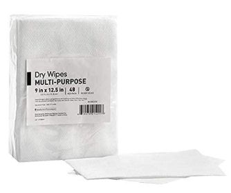Dry Cleaning Cloth Wipes 9 x 12.5. Case of 768 Multi-purpose wipes for personal care, medical facilities. Medium Duty. NonSterile, Disposable